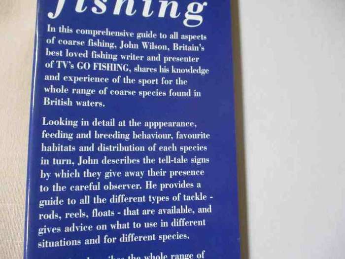 JOHN WILSON`S COARSE FISHING