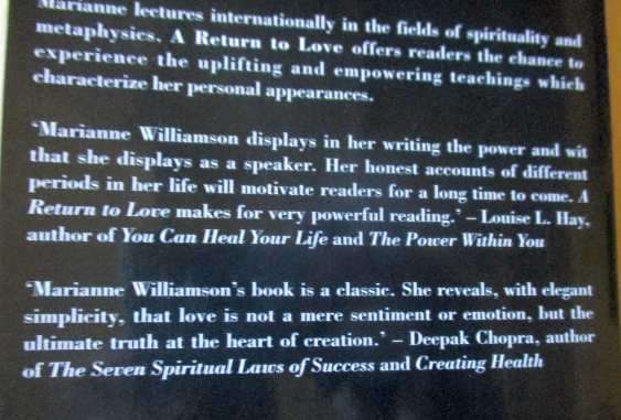 A RETURN TO LOVE - REFLECTIONS ON THE PRINCIPLES OF A COURSE IN MIRACLES - MARIANNE WILLIAMSON