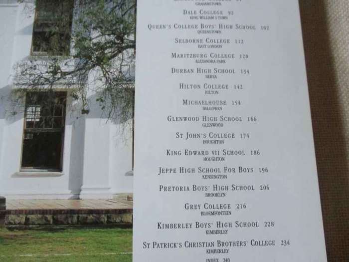 HISTORIC SCHOOLS OF SOUTH AFRICA - AN ETHOS OF EXCELLENCE - PETER HAWTHORN AND BARRY BRISTOW