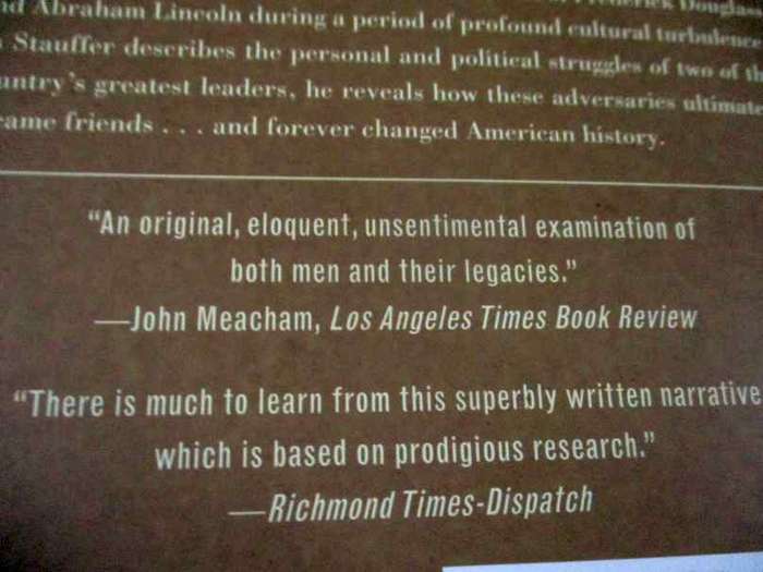 GIANTS - THE PARALLEL LIVES OF FREDERICK DOUGLASS AND ABRAHAM LINCOLN - JOHN STAUFFER