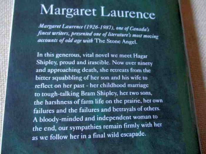 THE STONE ANGEL - MARGARET LAURENCE