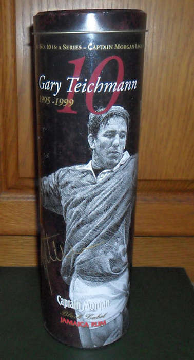 CAPT MORGAN LEGENDS OF RUGBY NO 10 GARY TEICHMANN  - TIN