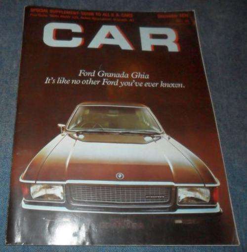 CAR DEC 1974 ( BMW 525 , DATSUN 160U , VALIANT REBEL , AMC SPORTABOUT , FORD GRANADA XL )