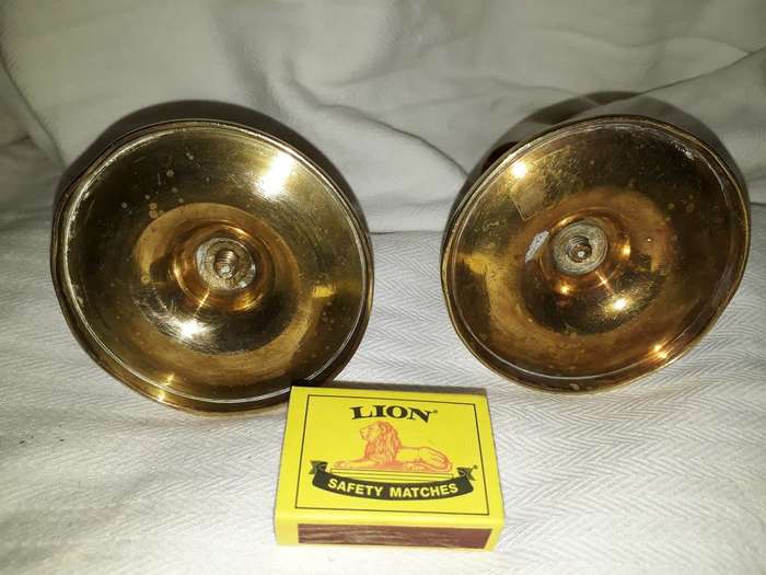 Vintage Brass Drip Bowl Hand Crafted Set Candle Holders for Home Decor