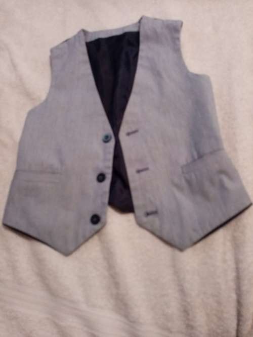 Blue striped waistcoat 5 years