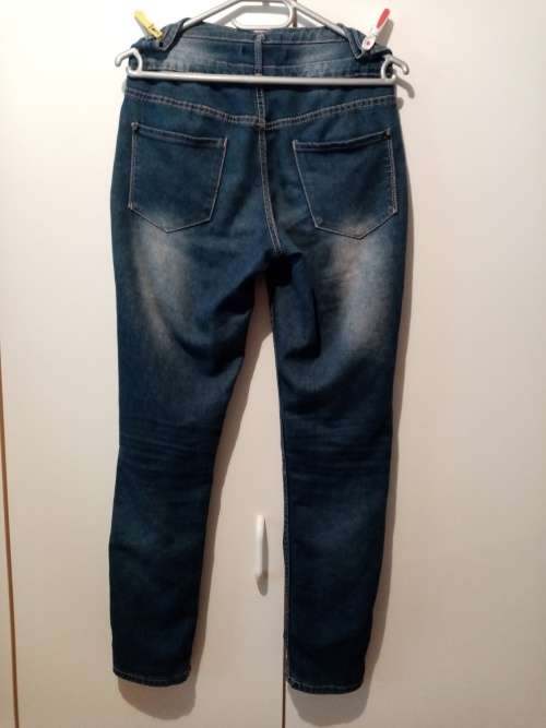 Blue faded high waisted jeans 34 as new