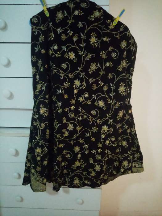 Handmade black and gold Indian outfit