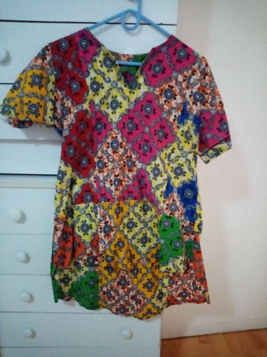 Stunning traditional Congolese colourful handmade outfit