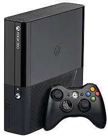 X BOX 360 E 4GB WITH 2 CONTROLLERS ,  and 3 GAMES