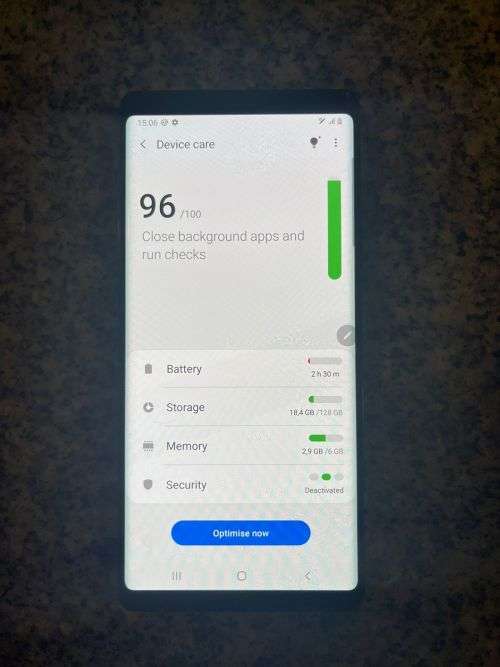 Samsung Note 9, 6GB RAM, 128Gb storage, single SIM with stylus pen