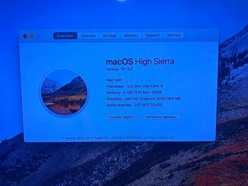 MAC MINI CORE I5 4GB RAM 500GB