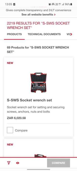 NEW HILTI  S-SWS SOCKET WRENCH SET RETAIL 6K