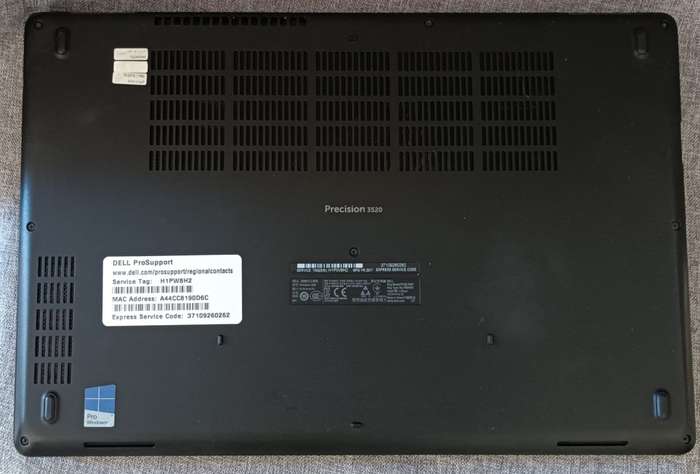 Dell Precision 3520, Nvidia Quadro M620 GPU, Intel i7-7700HQ@2.8GHz, 16GB RAM, 256GB m.2 SSD