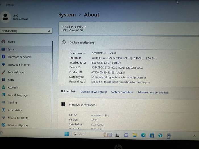 HP EliteBook 840 G3, Intel i5-6600U@2.4GHz, 8GB RAM, 256GB m.2 SSD, 14 FHD Display LTE