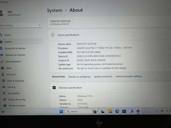 **BARGAIN BUY** HP ELITEBOOK 840 CORE i7, 16GB RAM, 256SSD, FHD, LTE -WORTH R15k -GRAB IT@R5499!!!!!