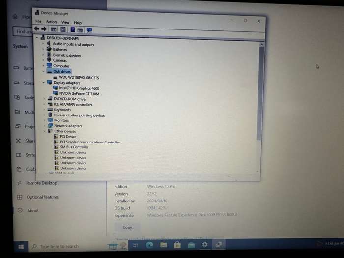 Lenovo T540p, Intel i5-4300M@2.6GHz, Nvidia Geforce GT 730M GPU, 8GB RAM, 1TB HDD