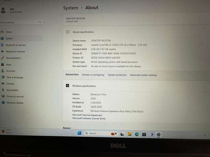 Dell Latitude 5580 i5 7th gen.