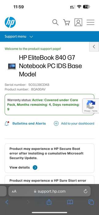 HP ELITEBOOK 840 G7 CORE I7 10TH GEN 16GB RAM 512 GB SSD LTE FHD DISPLAY HP WARRANTY