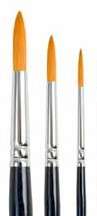Dala Golden Taklon Round Brush (Series 756): Size 4/0 - Pack of 6