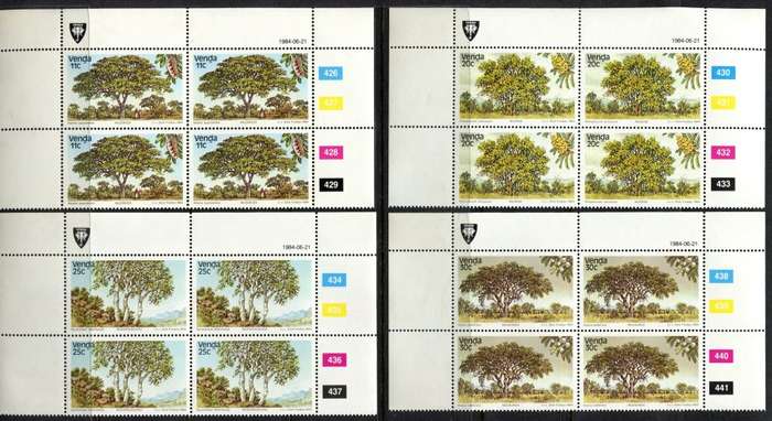 Venda - Set of 4 Control Blocks of 4 - 1984 - MNH