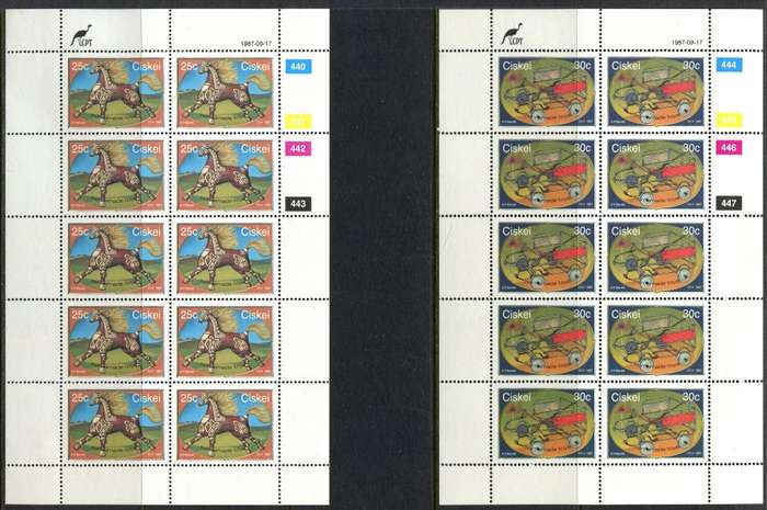 Ciskei - Set of 4 Complete  Sheets of 10 - 1987 - MNH