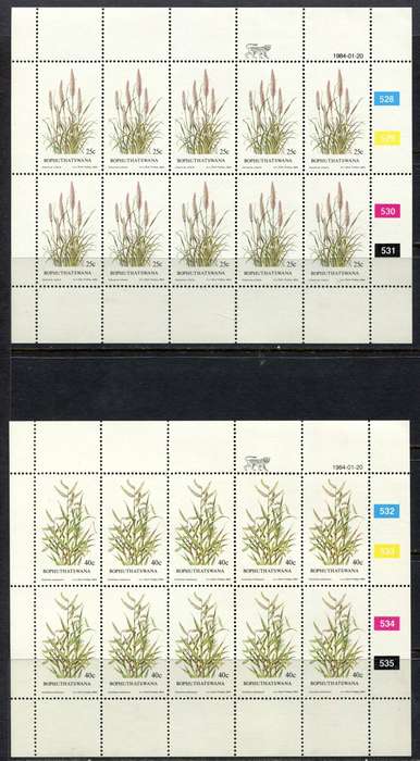 Bophuthatswana - Set of 4 Complete Sheets of 10 - 1984 - MNH