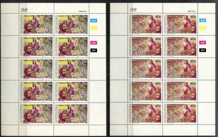 Bophuthatswana - Set of 4 Complete Sheets of 10 - 1984 - MNH