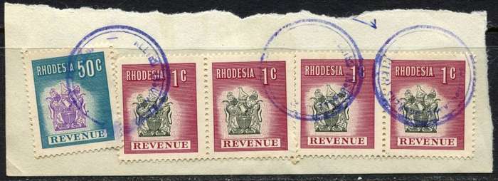 Rhodesia - Revenue - Used On Piece
