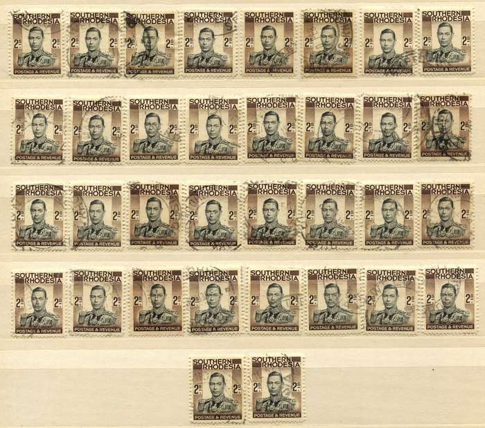 Southern Rhodesia - Bulk Lot - 1937 -  Used