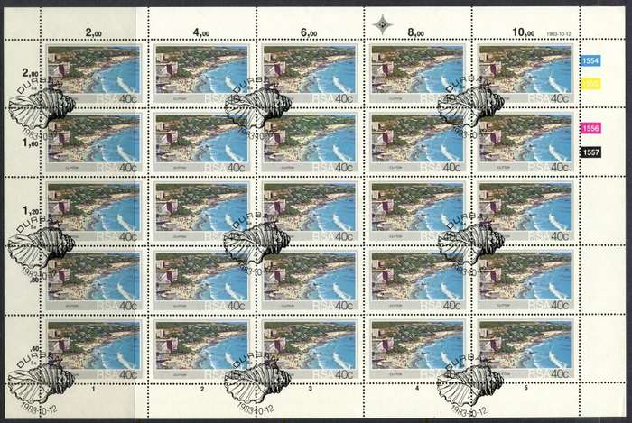 RSA - Set of 4 Complete Sheets of 25 - 1983 - CTO