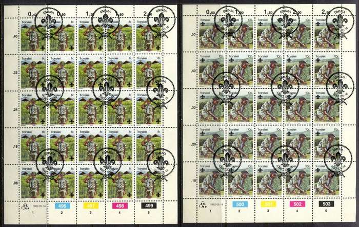 Transkei - Set of 4 Complete Sheet of 25 - 1982  - CTO