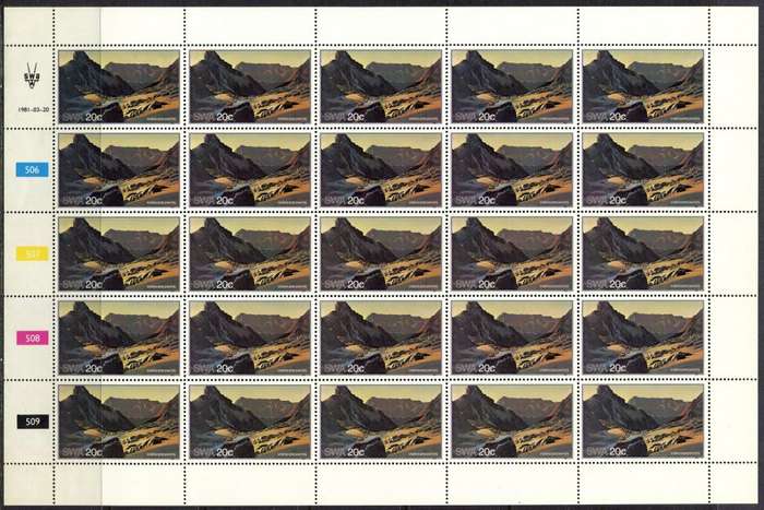 SWA - Set of 4 Complete Sheets of 25 - 1981 - MNH