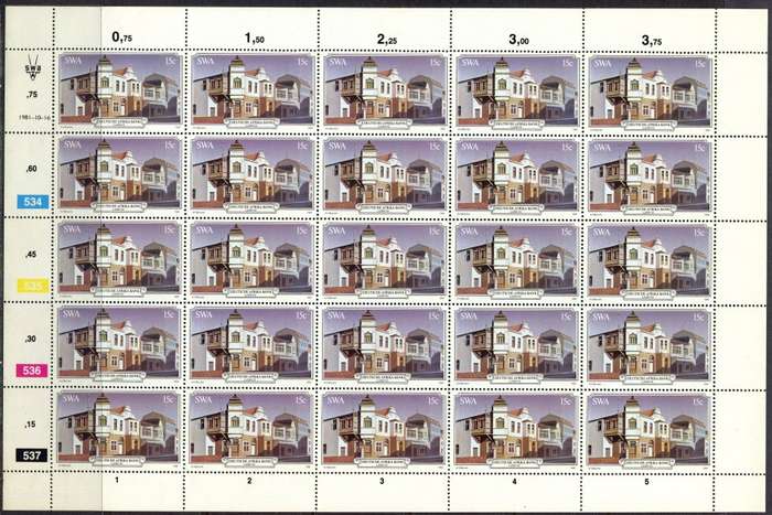 SWA - Set of 4 Complete Sheets of 25 - 1981 - MNH