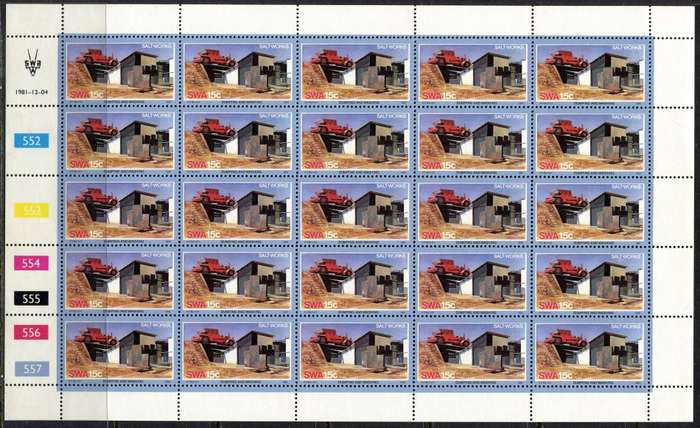 SWA - Set of 4 Complete Sheets of 25 - 1981 - MNH