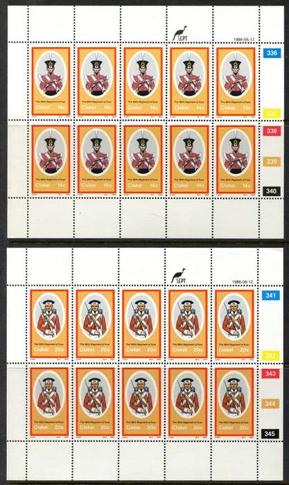 Ciskei - Set of 4 Complete Sheets of 10 - 1986 - MNH