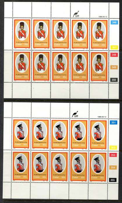 Ciskei - Set of 4 Complete Sheets of 10 - 1986 - MNH