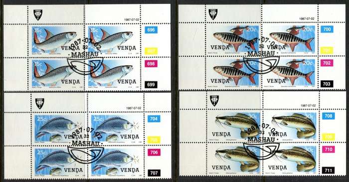 Venda -  Set 4 Control Blocks of 4 - 1987 - CTO