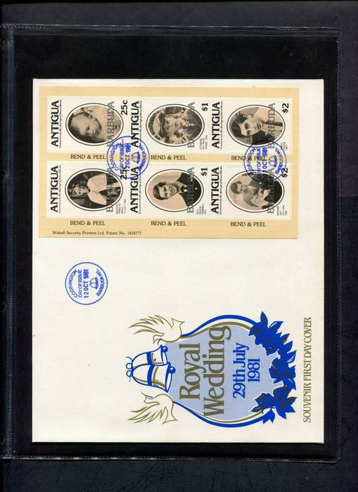 1981 Royal Wedding - Over 160 FDC's in 3 Different size/colour albums - Some Variety's Noted