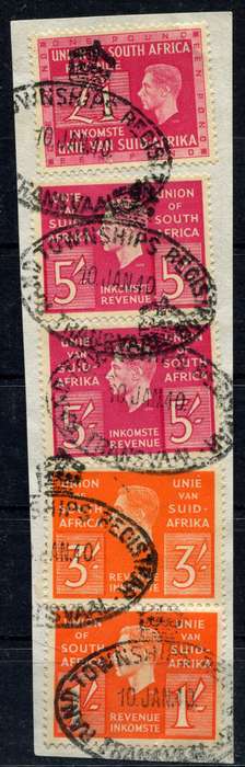 Union of SA - 1938/42 - Used on Piece