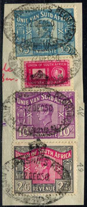 Union of SA -1943/46  and 1946/52 - Used on Piece