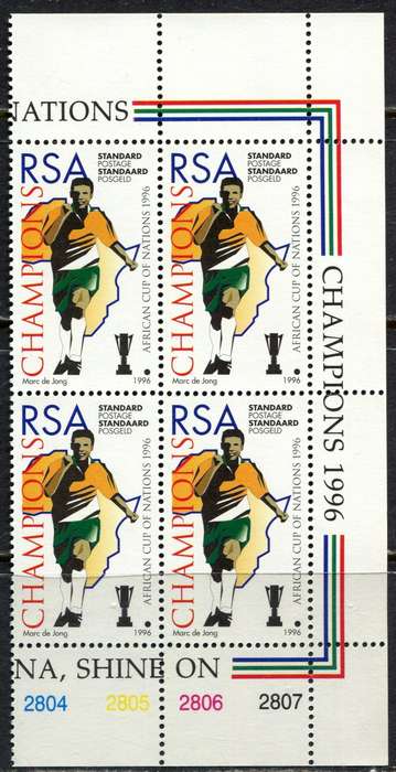 RSA - Control Block of 4 - 1996 - MNH