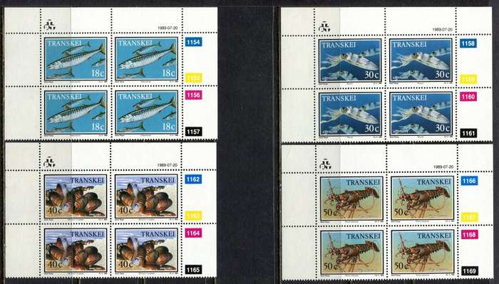 Transkei - Set of 4 Control Blocks 4 - 1989 - MNH