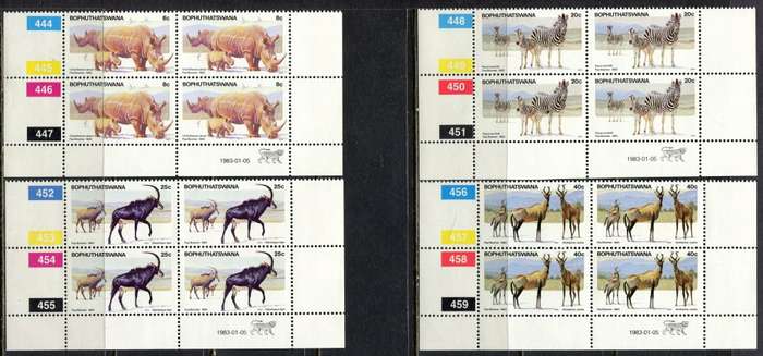 Bophuthatswana - Set of 4  Control Blocks 4 - 1983 - MNH