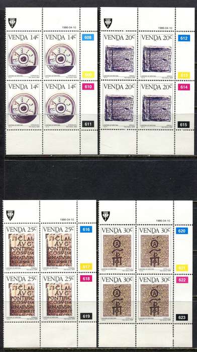 Venda - Set of 4 Control Blocks 4 - 1986 - MNH