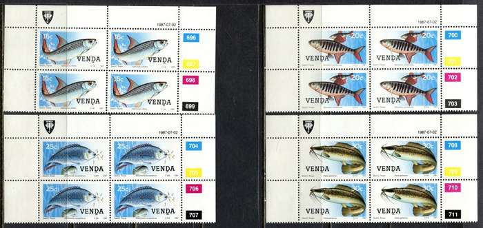 Venda - Set of 4 Control Blocks 4 - 1987 - MNH
