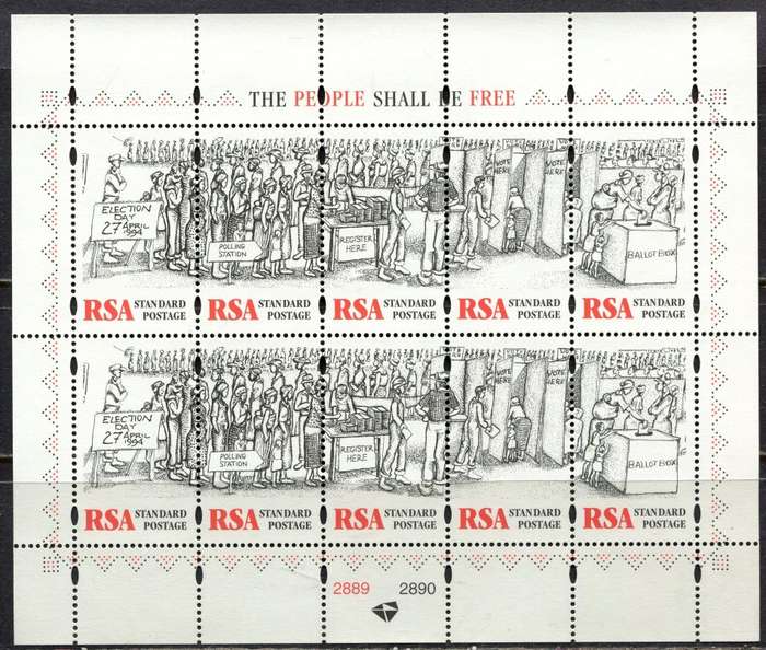 RSA - Full Sheet of 10 - 1997 - MNH