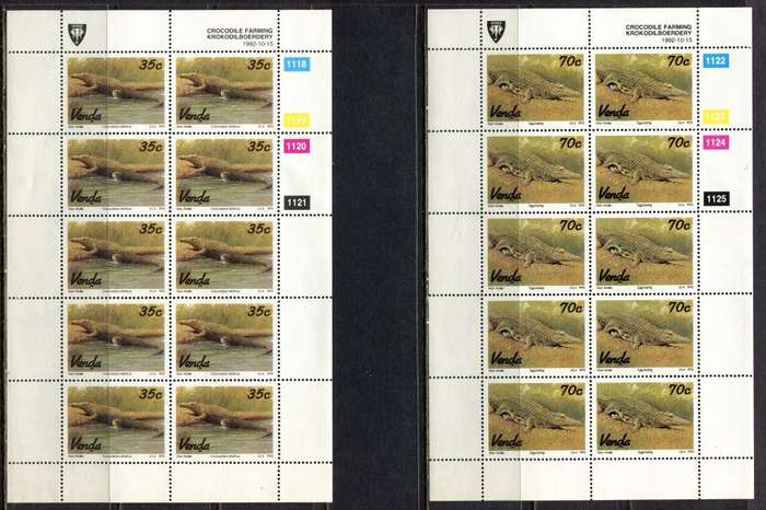 Venda - Set of 4 Full Sheets of 10  - 1992  - MNH