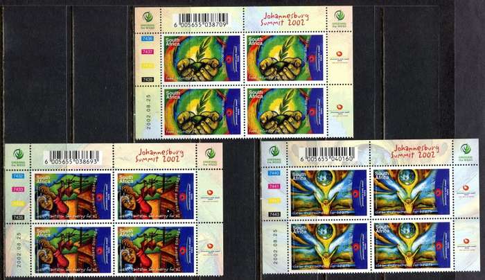 RSA  -Set of 3  Control Blocks of 4 - 2002  - MNH
