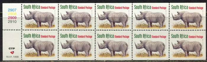 RSA - Booklet Pane of 10 - MNH