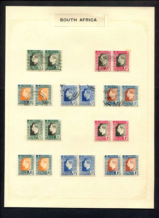 Union of SA - 20 Stamps Mounted On Old Album Page